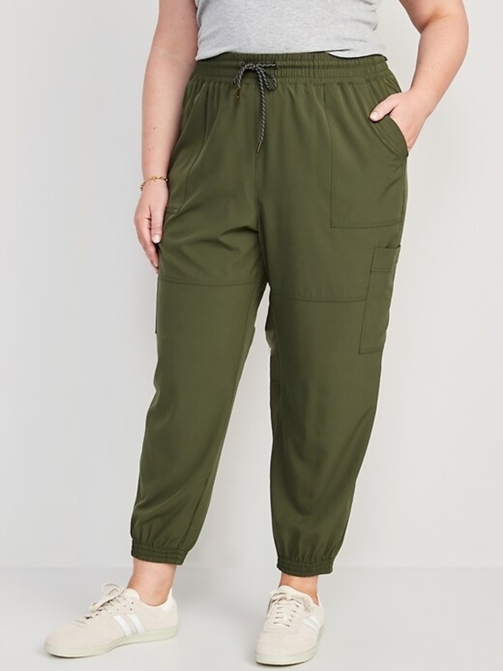 Old Navy Olive Utility Cargo Joggers - Women